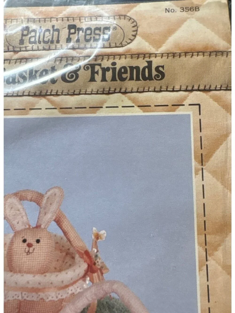 Vintage Patch Press Bunny Basket & Friends Pattern No. 356B DIY UC Childs Room